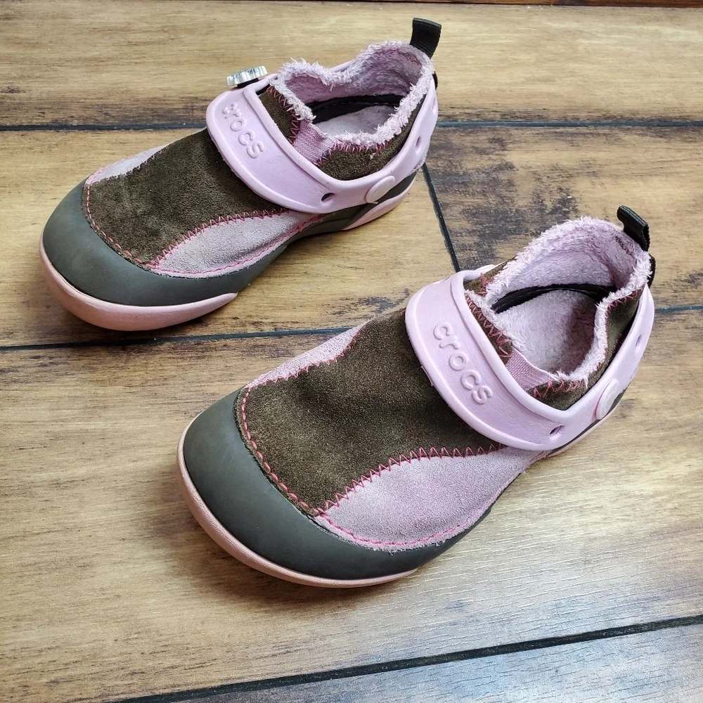 Crocs Blitzen toddler girl slip on shoes Pink Size C11